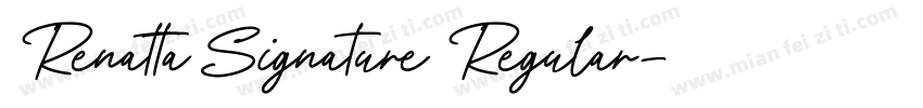 Renatta Signature Regular字体转换